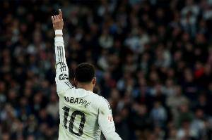 西甲前23轮比赛进球23+，姆巴佩是皇马队史第6人、C罗曾4次做到